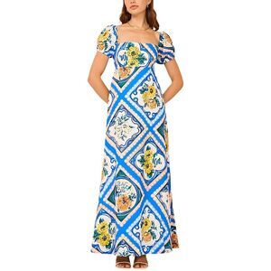 Esea Womens  Linen-Blend Maxi Dress